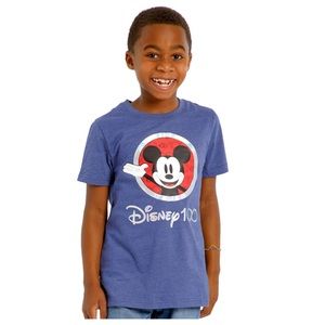 Unisex Disney 100 Years Mickey Mouse Shirt - Shiny Front and Back Graphics